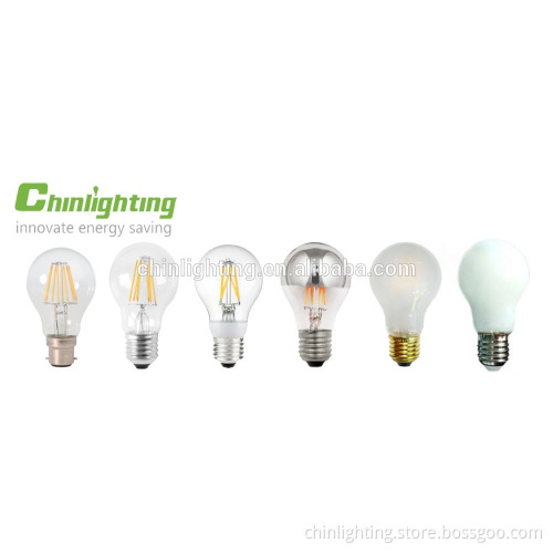Factory direct sale epistar chips 30000 long lifespan A60 E27 LED bulb filament light